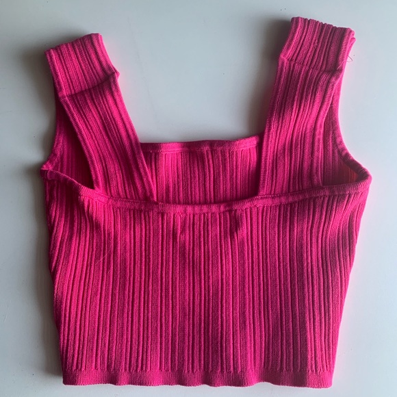 H&M Hot Pink Cropped Tank Top - Picture 3 of 4
